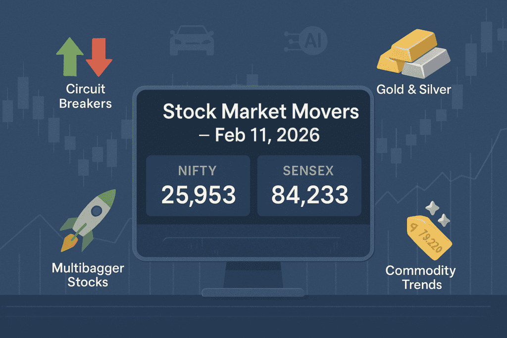 Stock Market Movers Today: Circuit Breakers, Multi-baggers & Commodity Trends – Feb 11, 2026