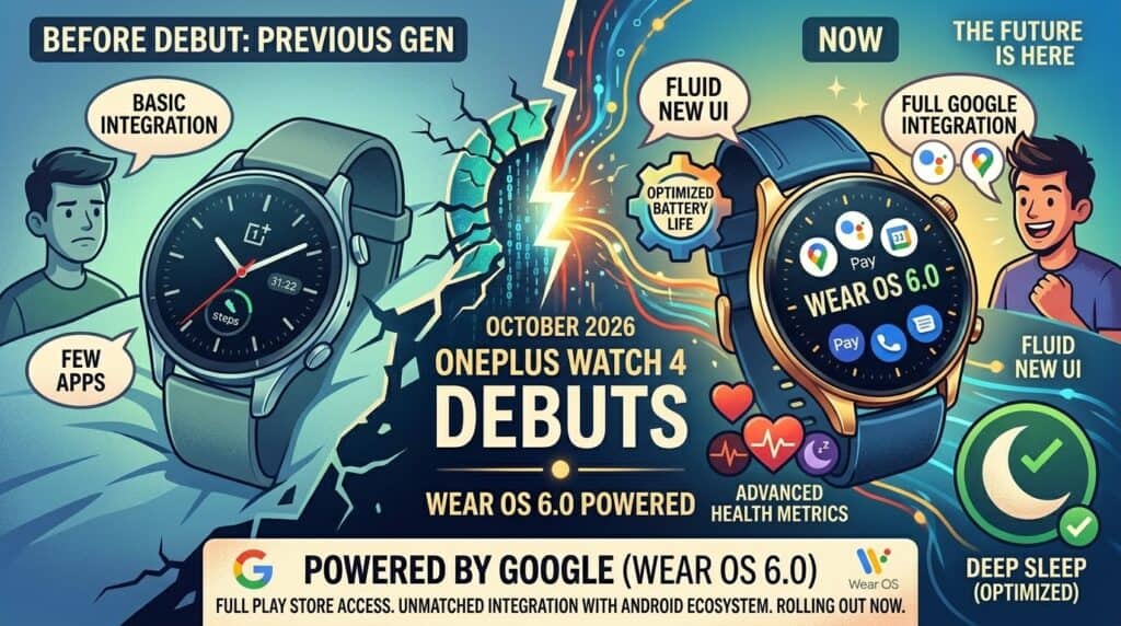 OnePlus Watch 4 Debuts with Wear OS 6.0 & Gemini AI
