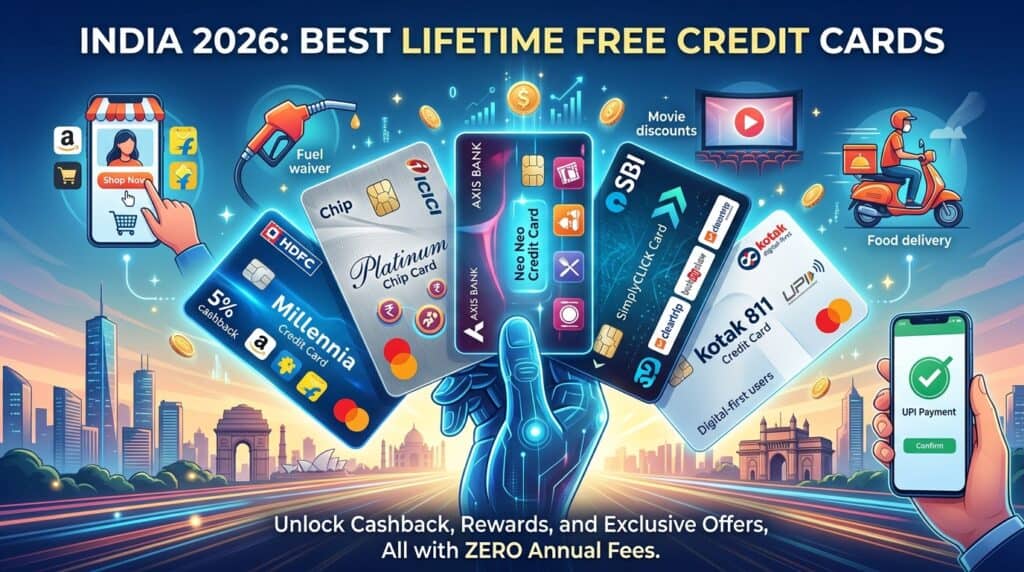 Best Lifetime Free Credit Cards in India 2026 for Cashback & Rewards